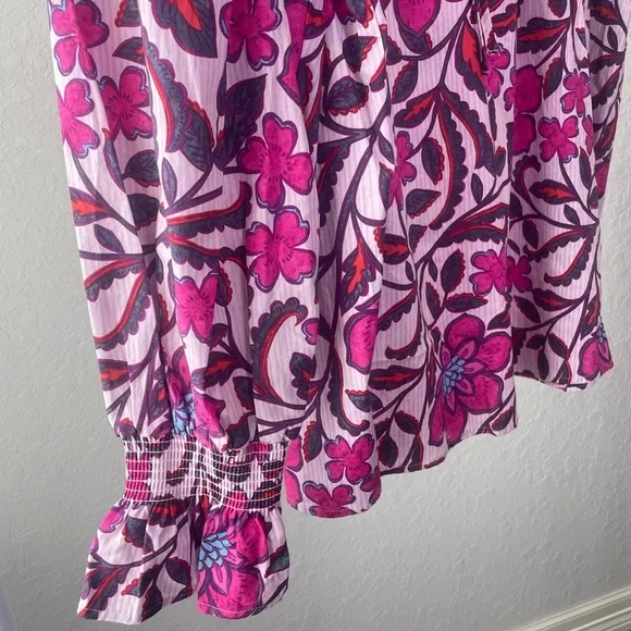 Sugarlips Pink and Purple Floral Blouse - Picture 6 of 8